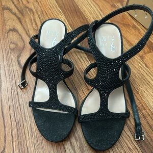 Mix No. 6 Black Strappy Heeled Sandals